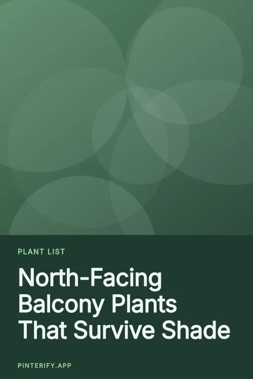 Pin: North-Facing Balcony Plants That Survive Shade
